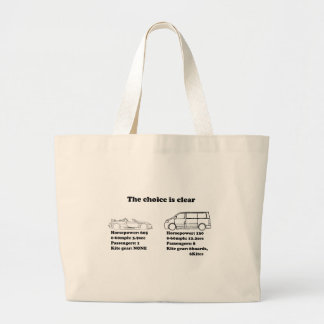 the choice is clear large tote bag