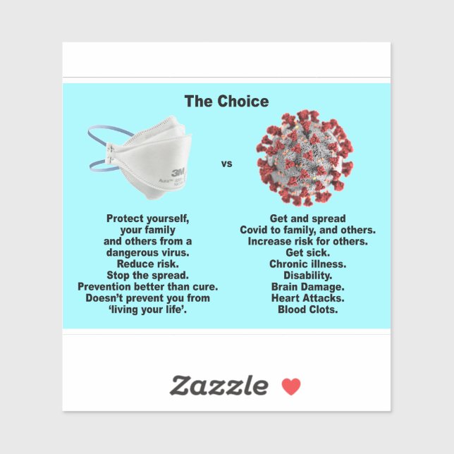 The Choice  Protect yourself or Get and Spread.. Sticker (Sheet)