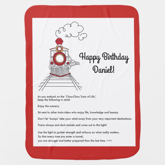 The Choo-Choo Train of Life Blanket (Front)