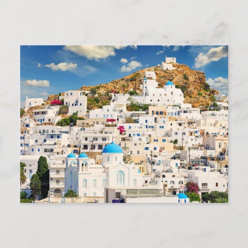 The Chora of Ios island in Cyclades Greece Postcard