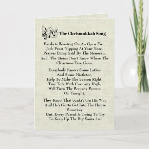 The Chrismukkah Song Christmas Card