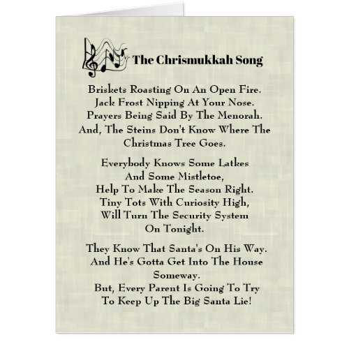 The Chrismukkah Song Christmas Card