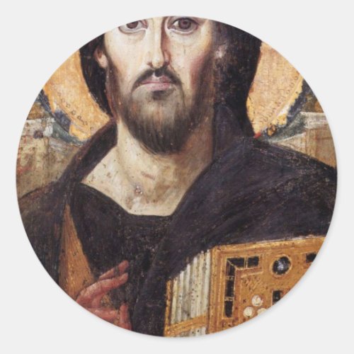 The Christ Pantocrator Of St Catherineâs Monastery Classic Round Sticker