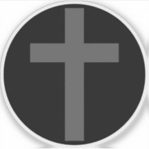 The Christian Cross (grey on black)