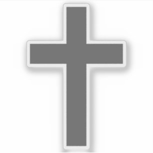 The Christian Cross (grey) Sticker