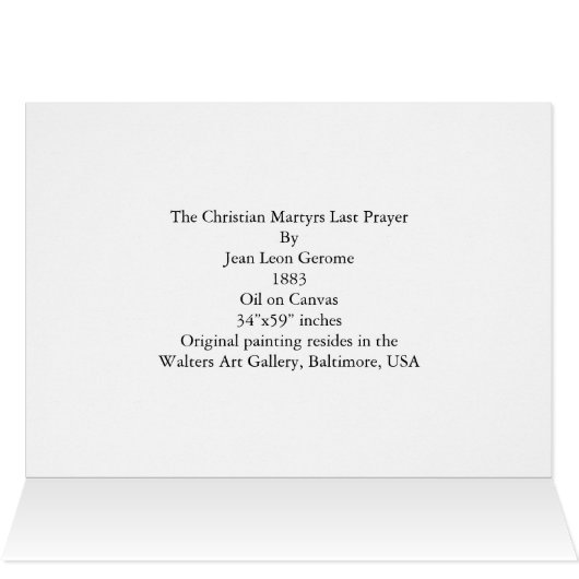 The Christian Martyrs Last Prayer (Inside Horizontal (Top))