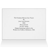 The Christian Martyrs Last Prayer Cards (Inside Horizontal (Top))
