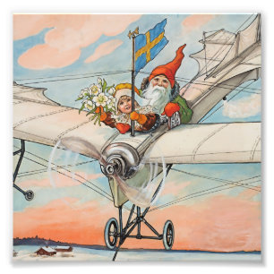 “The Christmas Aeroplane” by Jenny Nystrom Photo Print