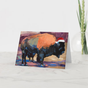 The Christmas Bison Customizable Holiday Card