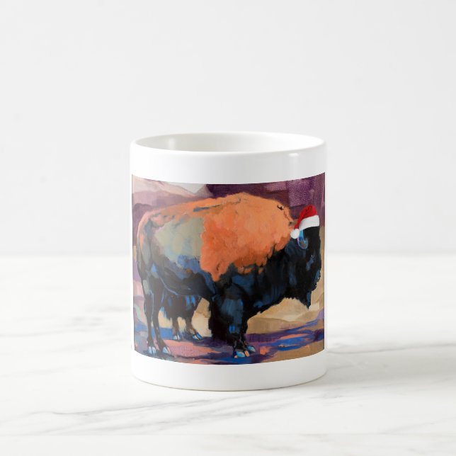 The Christmas Bison Wraparound Coffee Mug (Center)