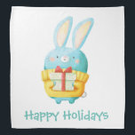 The Christmas Bunny Bandana<br><div class="desc">This is cute as a button rabbit pet - wearing warm jumper and holding the box with nice Christmas gift inside. What it could be? For sure some nice and lovely Christmas gift idea. Happy Holidays!</div>