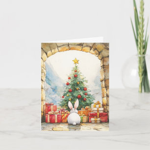 The Christmas Bunny Happy Holidays Card