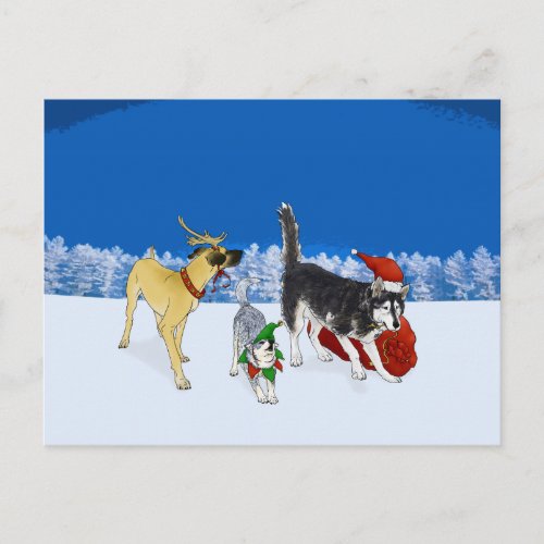 The Christmas Carol Crew Post Card