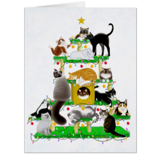 The Christmas Cat Tree Big Greeting Card