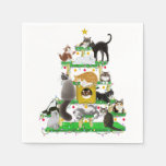 The Christmas Cat Tree Paper Napkins