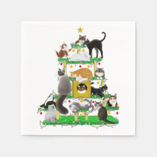 The Christmas Cat Tree Paper Napkins