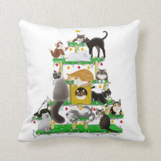 The Christmas Cat Tree Pillow