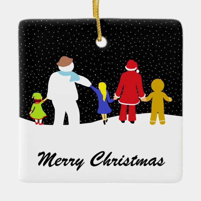 The Christmas Gang Holiday Ceramic Ornament (Front)