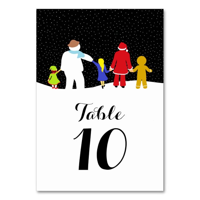 The Christmas Gang Holiday Table Number (Front)