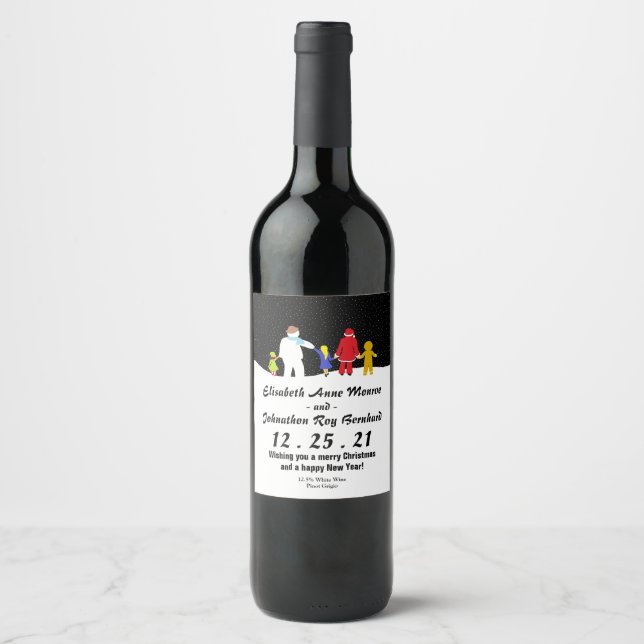 The Christmas Gang Holiday Wine Label (Front)