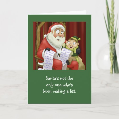 The Christmas List Card Holiday Card