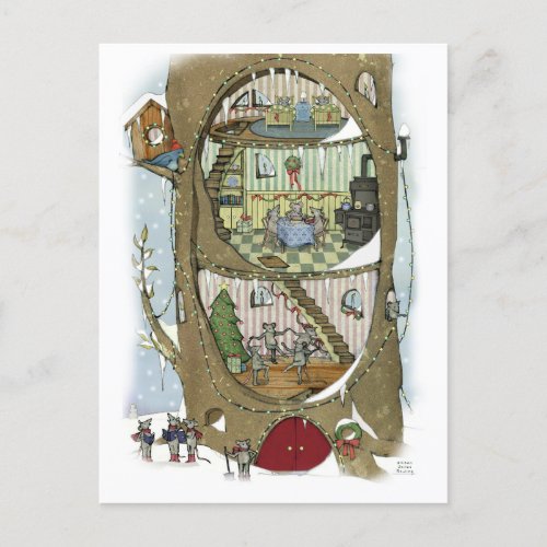 The Christmas Mouse Tree Postcard