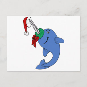 The Christmas Narwhal Holiday Postcard