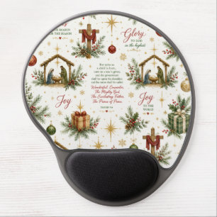 The Christmas Nativity Remembering the Birth of Gel Mouse Pad