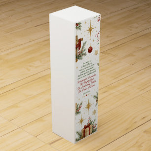 The Christmas Nativity Remembering the Birth of Wine Box