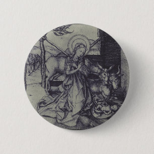 The Christmas Nativity Stark Ink Art Button