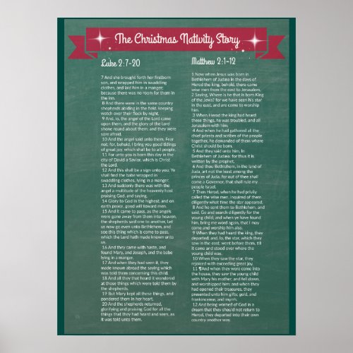 The Christmas Nativity Story _ in scripture Poster