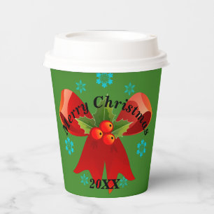 The Christmas Party (Red Christmas Ribbon) Paper Cups