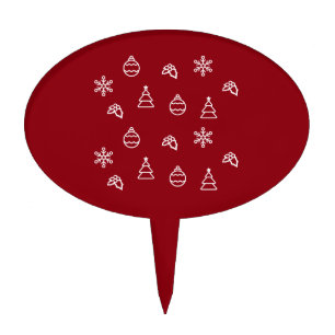 The Christmas Pattern I Cake Topper