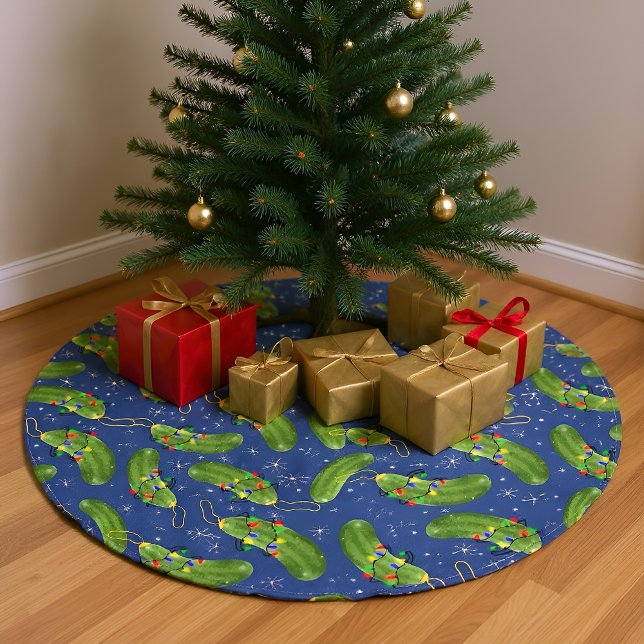 The Christmas Pickle Brushed Polyester Tree Skirt (Creator Uploaded)