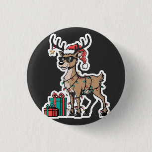 The Christmas Pickle Crew Pickle Lovers Santa Xmas Button