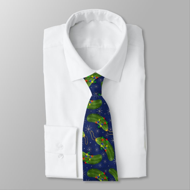 The Christmas pickle Neck Tie (Tied)