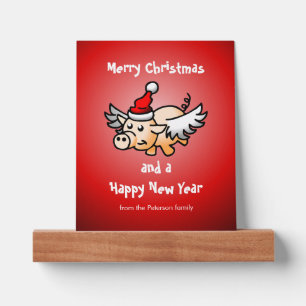 The Christmas pig's beautiful wings Picture Ledge