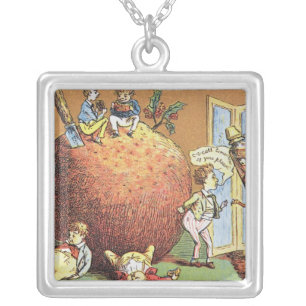 The Christmas Pudding Silver Plated Necklace