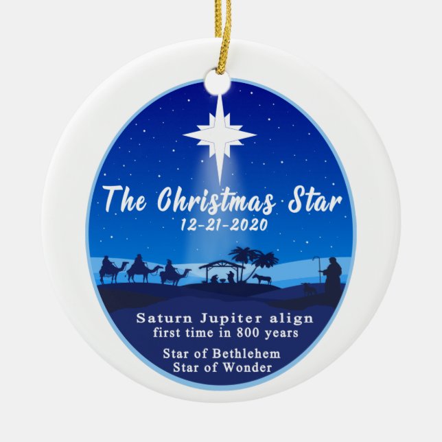 The Christmas Star Ceramic Ornament (Front)