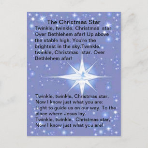 The Christmas Star Song Postcard