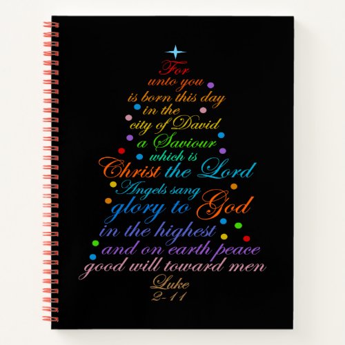 The Christmas Story Bible Verse Notebook