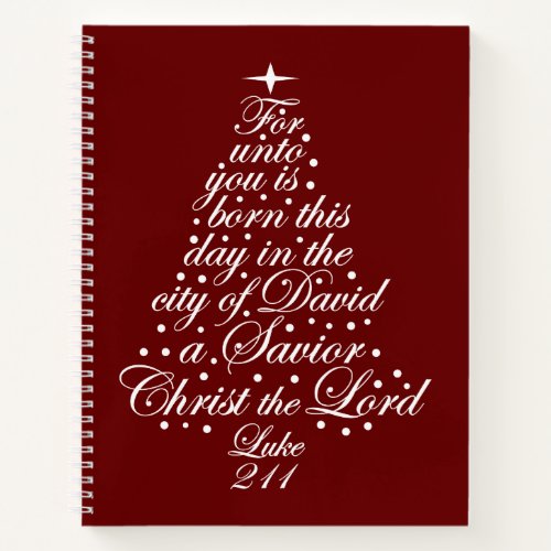 The Christmas Story Luke 2_11 Notebook