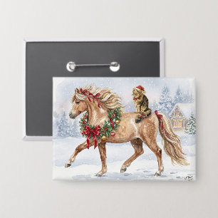 The Christmas Team- Maggie and Nari Button