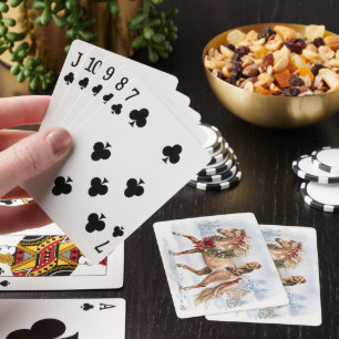 The Christmas Team- Maggie and Nari Poker Cards