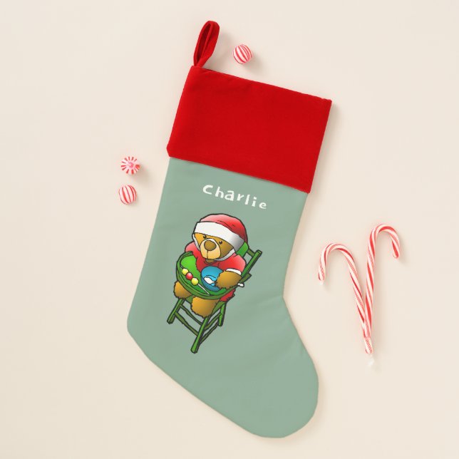 The Christmas teddy bear Stocking (Front)