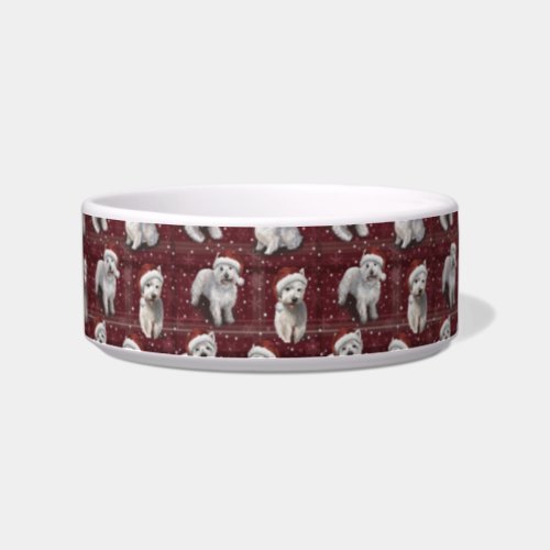 The Christmas West Highland Terrier Westie Dog Bowl
