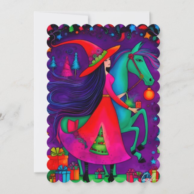 The Christmas Witch 14 design Holiday Card (Front)