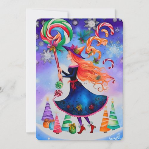 The Christmas Witch 4 Design Holiday Card