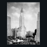 The Chrysler Building - NYC - Circa 1930 Poster<br><div class="desc">This mid 20th century US History photo features the Chrysler Building in New York City, an art-deco style skyscraper in Turtle Bay, Manhattan, which was built in 1930. Built by Walter Chrysler, the third largest car manufacturer in the US at the time, it remained the tallest building in the world...</div>