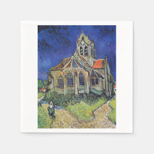 The Church at Auvers 1890 by Vincent van Gogh Napkins